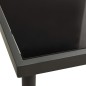 vidaXL Juego de comedor de jardín de acero negro 3 piezas