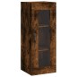 vidaXL Aparador de madera contrachapada roble ahumado 34,5x34x180 cm vidaXL Aparador de madera contrachapada roble ahumado 34,5x34x180 cm