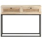 vidaXL Mesa consola madera maciza de mango y caña natural 100x35x76 cm vidaXL Mesa consola madera maciza de mango y caña natural 100x35x76 cm