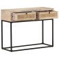 vidaXL Mesa consola madera maciza de mango y caña natural 100x35x76 cm vidaXL Mesa consola madera maciza de mango y caña natural 100x35x76 cm