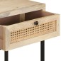 vidaXL Mesa consola madera maciza de mango y caña natural 100x35x76 cm vidaXL Mesa consola madera maciza de mango y caña natural 100x35x76 cm