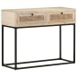 vidaXL Mesa consola madera maciza de mango y caña natural 100x35x76 cm vidaXL Mesa consola madera maciza de mango y caña natural 100x35x76 cm