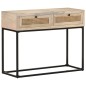 vidaXL Mesa consola madera maciza de mango y caña natural 100x35x76 cm vidaXL Mesa consola madera maciza de mango y caña natural 100x35x76 cm