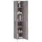 vidaXL Aparador alto madera contrachapada gris Sonoma 34,5x34x180 cm vidaXL Aparador alto madera contrachapada gris Sonoma 34,5x34x180 cm