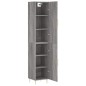 vidaXL Aparador alto madera contrachapada gris Sonoma 34,5x34x180 cm vidaXL Aparador alto madera contrachapada gris Sonoma 34,5x34x180 cm