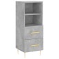 vidaXL Aparador de madera contrachapada gris hormigón 34,5x34x180 cm vidaXL Aparador de madera contrachapada gris hormigón 34,5x34x180 cm