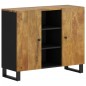 vidaXL Aparador con 2 puertas madera maciza de mango 90x33x75 cm vidaXL Aparador con 2 puertas madera maciza de mango 90x33x75 cm