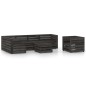 vidaXL Set de muebles de jardín 7 pzas madera de pino impregnada gris vidaXL Set de muebles de jardín 7 pzas madera de pino impregnada gris