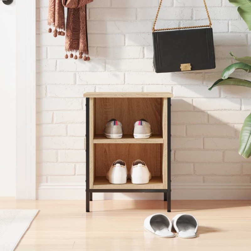 vidaXL Zapatero madera de ingeniería roble Sonoma 38x35x50 cm