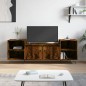 vidaXL Mueble para TV madera contrachapada roble ahumado 160x35x55 cm vidaXL Mueble para TV madera contrachapada roble ahumado 160x35x55 cm