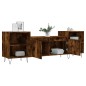 vidaXL Mueble para TV madera contrachapada roble ahumado 160x35x55 cm vidaXL Mueble para TV madera contrachapada roble ahumado 160x35x55 cm