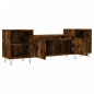 vidaXL Mueble para TV madera contrachapada roble ahumado 160x35x55 cm vidaXL Mueble para TV madera contrachapada roble ahumado 160x35x55 cm