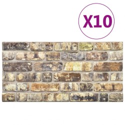 vidaXL Paneles de pared 3D 10 uds EPS diseño de ladrillo multicolor