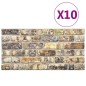 vidaXL Paneles de pared 3D 10 uds EPS diseño de ladrillo multicolor