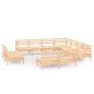 vidaXL Juego de muebles de jardín 11 piezas madera maciza de pino vidaXL Juego de muebles de jardín 11 piezas madera maciza de pino