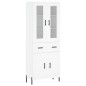 vidaXL Aparador alto madera contrachapada blanco 69,5x34x180 cm vidaXL Aparador alto madera contrachapada blanco 69,5x34x180 cm