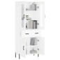 vidaXL Aparador alto madera contrachapada blanco 69,5x34x180 cm vidaXL Aparador alto madera contrachapada blanco 69,5x34x180 cm