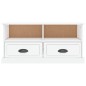 vidaXL Mueble de TV madera contrachapada blanco brillo 93x35,5x45 cm