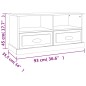 vidaXL Mueble de TV madera contrachapada blanco brillo 93x35,5x45 cm