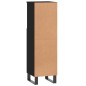 vidaXL Armario de baño madera contrachapada negro 30x30x100 cm