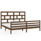 vidaXL Estructura de cama madera maciza de pino marrón miel 200x200 cm
