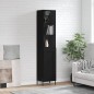 vidaXL Aparador de madera contrachapada negro 34,5x34x180 cm vidaXL Aparador de madera contrachapada negro 34,5x34x180 cm