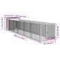 vidaXL Caseta perros corral acero galvanizado gris claro 110x609x110cm vidaXL Caseta perros corral acero galvanizado gris claro 110x609x110cm