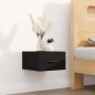 vidaXL Mesita de noche de pared negro 35x35x20 cm vidaXL Mesita de noche de pared negro 35x35x20 cm