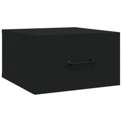 vidaXL Mesita de noche de pared negro 35x35x20 cm 