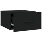 vidaXL Mesita de noche de pared negro 35x35x20 cm vidaXL Mesita de noche de pared negro 35x35x20 cm