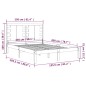 vidaXL Estructura de cama madera maciza 150x200 cm