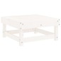 vidaXL Taburetes de jardín con cojines 2 uds madera maciza pino blanco vidaXL Taburetes de jardín con cojines 2 uds madera maciza pino blanco