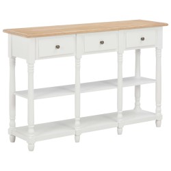 vidaXL Mesa consola de MDF blanca 120x30x76 cm