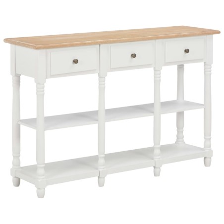 vidaXL Mesa consola de MDF blanca 120x30x76 cm