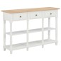 vidaXL Mesa consola de MDF blanca 120x30x76 cm
