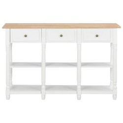vidaXL Mesa consola de MDF blanca 120x30x76 cm