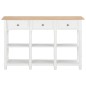 vidaXL Mesa consola de MDF blanca 120x30x76 cm