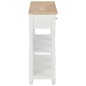 vidaXL Mesa consola de MDF blanca 120x30x76 cm