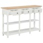 vidaXL Mesa consola de MDF blanca 120x30x76 cm