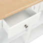 vidaXL Mesa consola de MDF blanca 120x30x76 cm