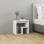 vidaXL Mesitas de noche 2 uds madera contrachapada blanco 40x30x40 cm vidaXL Mesitas de noche 2 uds madera contrachapada blanco 40x30x40 cm