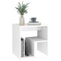 vidaXL Mesitas de noche 2 uds madera contrachapada blanco 40x30x40 cm vidaXL Mesitas de noche 2 uds madera contrachapada blanco 40x30x40 cm