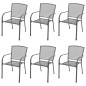 vidaXL Juego de muebles de comedor de jardín 7 piezas acero antracita vidaXL Juego de muebles de comedor de jardín 7 piezas acero antracita