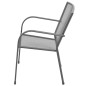 vidaXL Juego de muebles de comedor de jardín 7 piezas acero antracita vidaXL Juego de muebles de comedor de jardín 7 piezas acero antracita