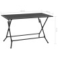 vidaXL Juego de muebles de comedor de jardín 7 piezas acero antracita vidaXL Juego de muebles de comedor de jardín 7 piezas acero antracita