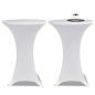 2 Manteles blancos ajustados para mesa de pie - 80 cm diámetro 2 Manteles blancos ajustados para mesa de pie - 80 cm diámetro