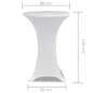 2 Manteles blancos ajustados para mesa de pie - 80 cm diámetro 2 Manteles blancos ajustados para mesa de pie - 80 cm diámetro