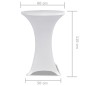 vidaXL Mantel cubierta elástica de mesa alta Ø 60 cm Blanco 2 unidades vidaXL Mantel cubierta elástica de mesa alta Ø 60 cm Blanco 2 unidades