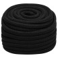 vidaXL Cuerda de trabajo poliéster negro 20 mm 100 m vidaXL Cuerda de trabajo poliéster negro 20 mm 100 m