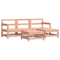 vidaXL Juego de sofás de jardín 5 pzas madera maciza de abeto Douglas